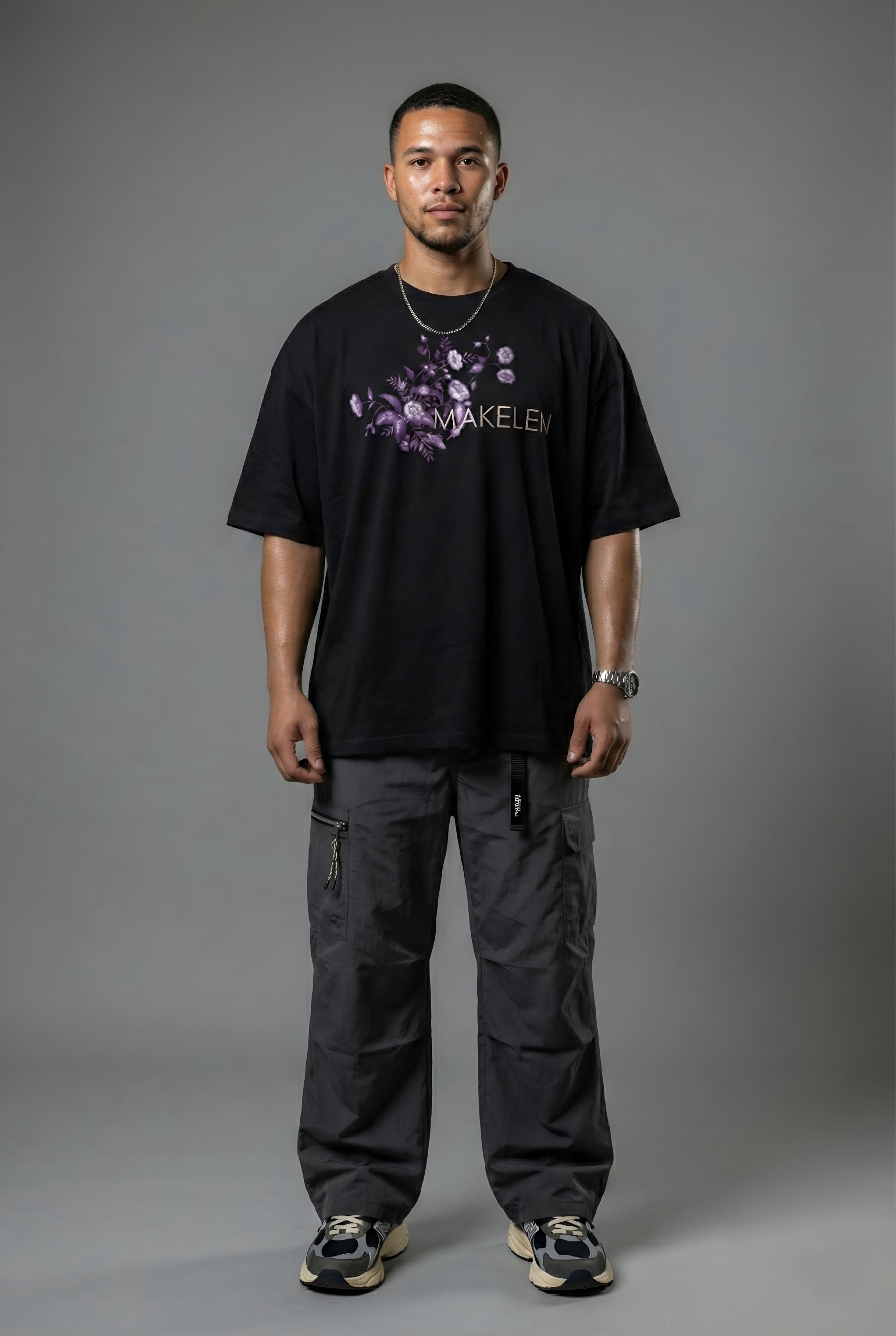 Petals of Violet Oversized T-Shirt