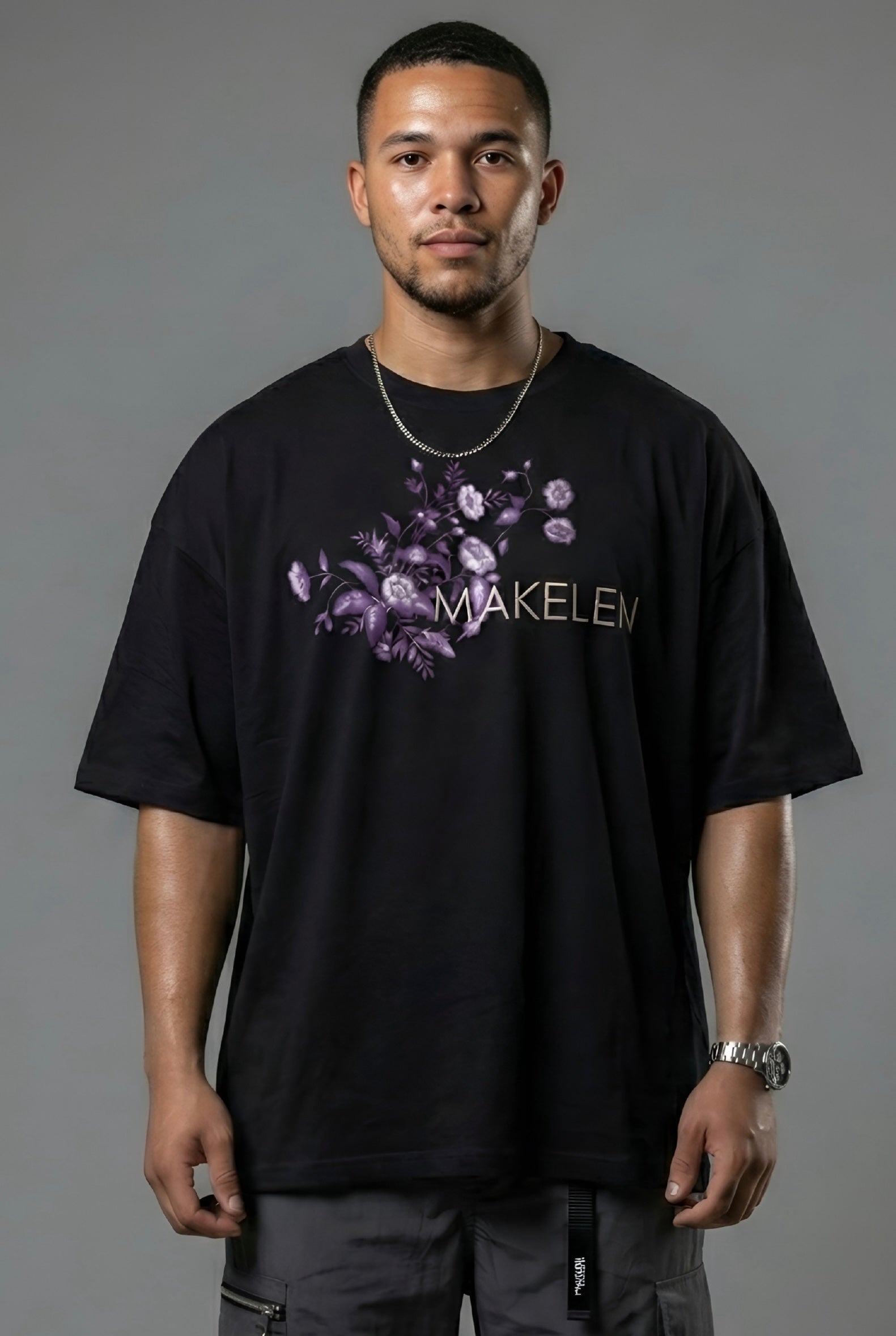 Petals of Violet Oversized T-Shirt