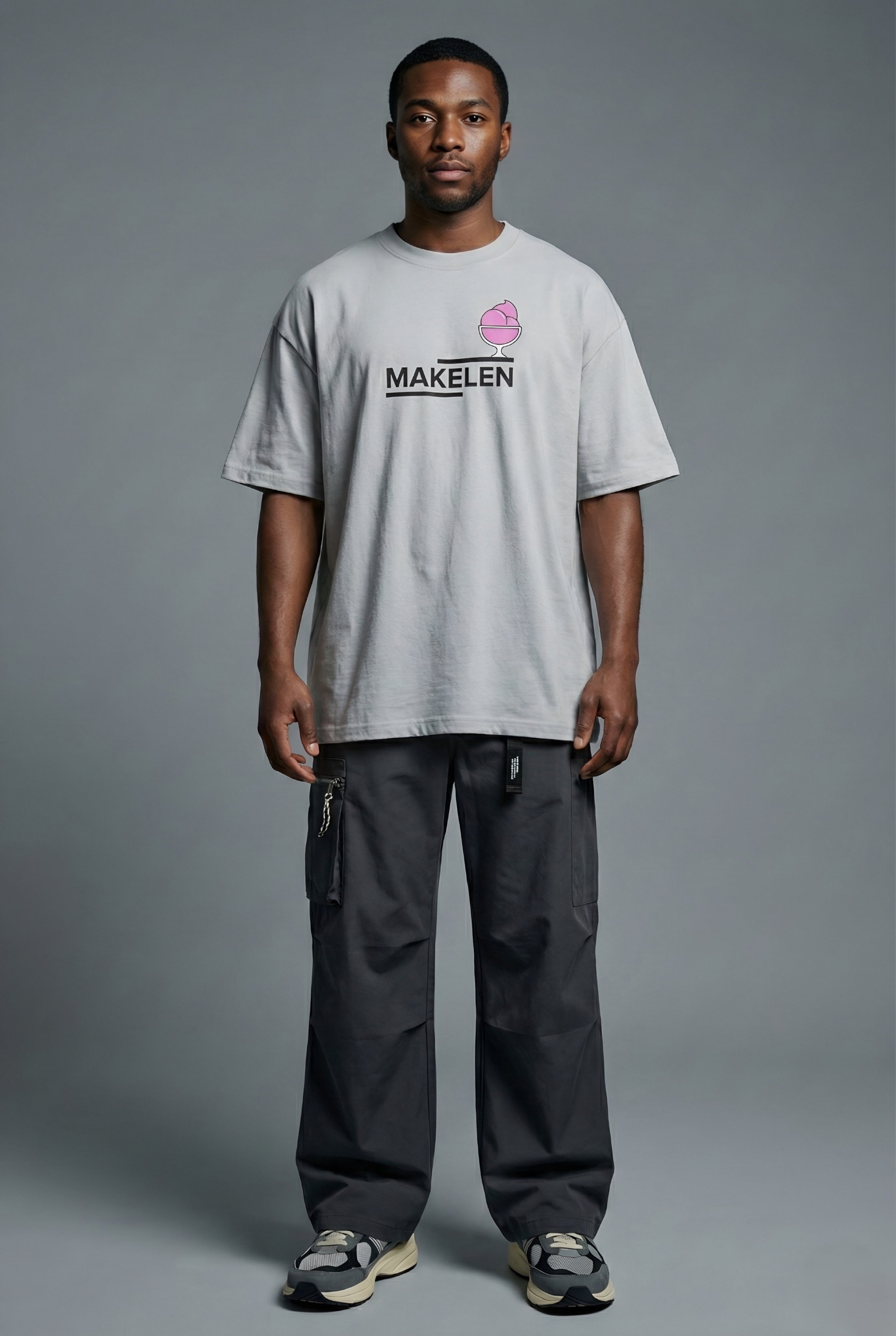 Spiked Ice-Cream Oversized T-Shirt