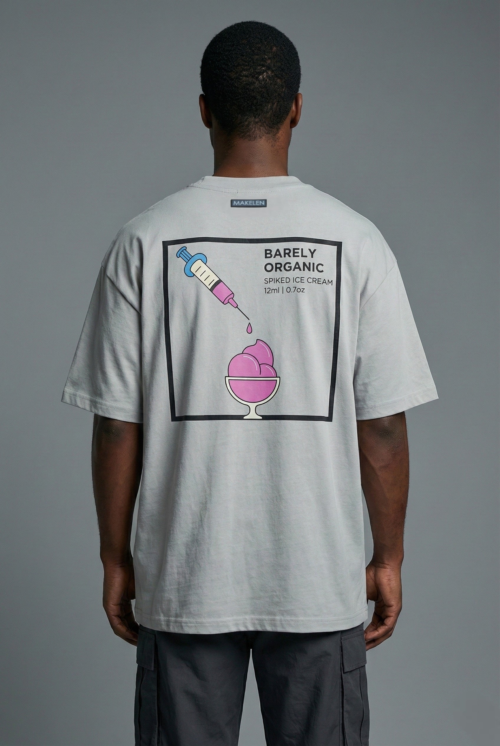 Spiked Ice-Cream Oversized T-Shirt