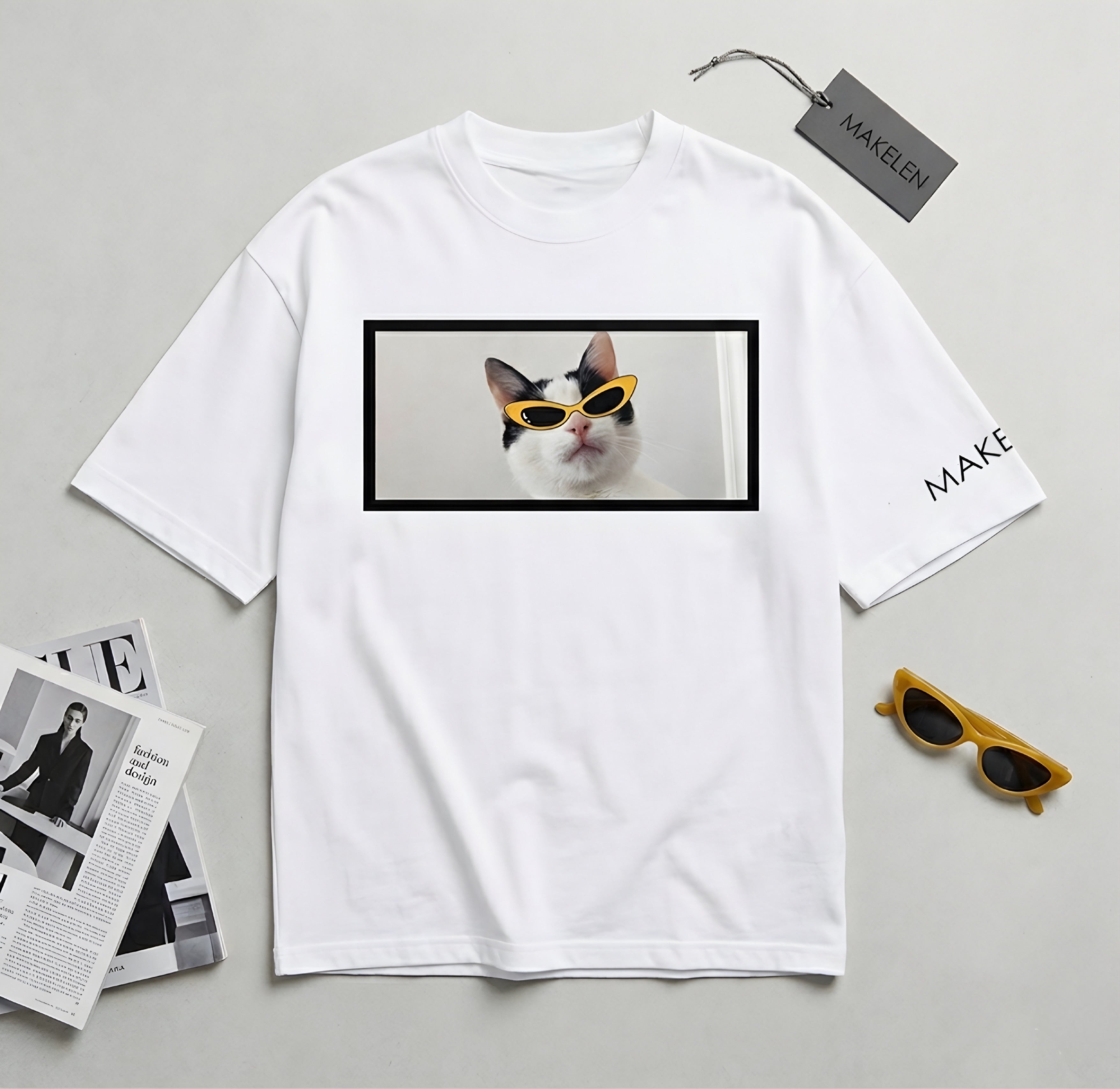 Cat Frame- Meow Protocol Oversized T-Shirt