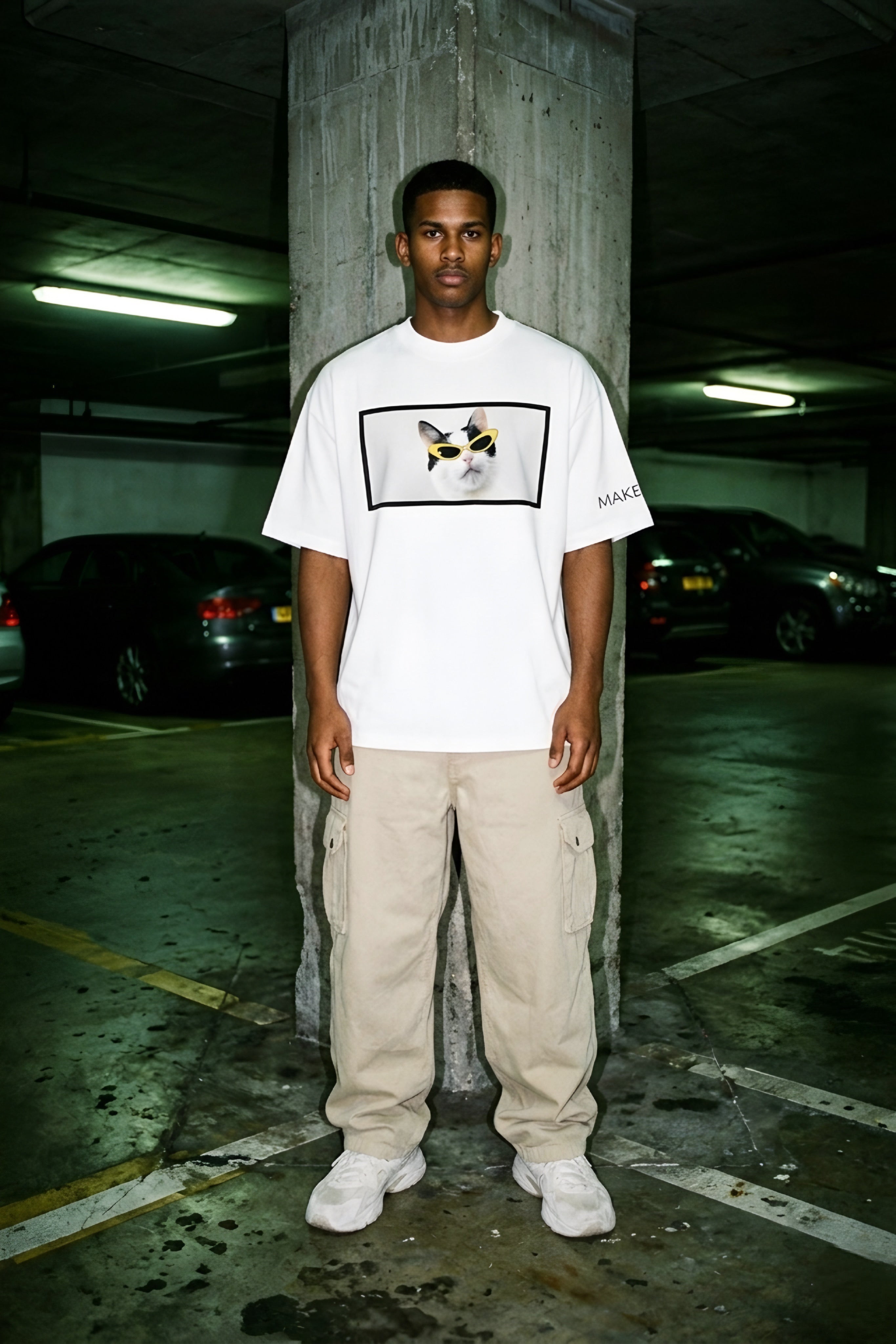 Cat Frame- Meow Protocol Oversized T-Shirt