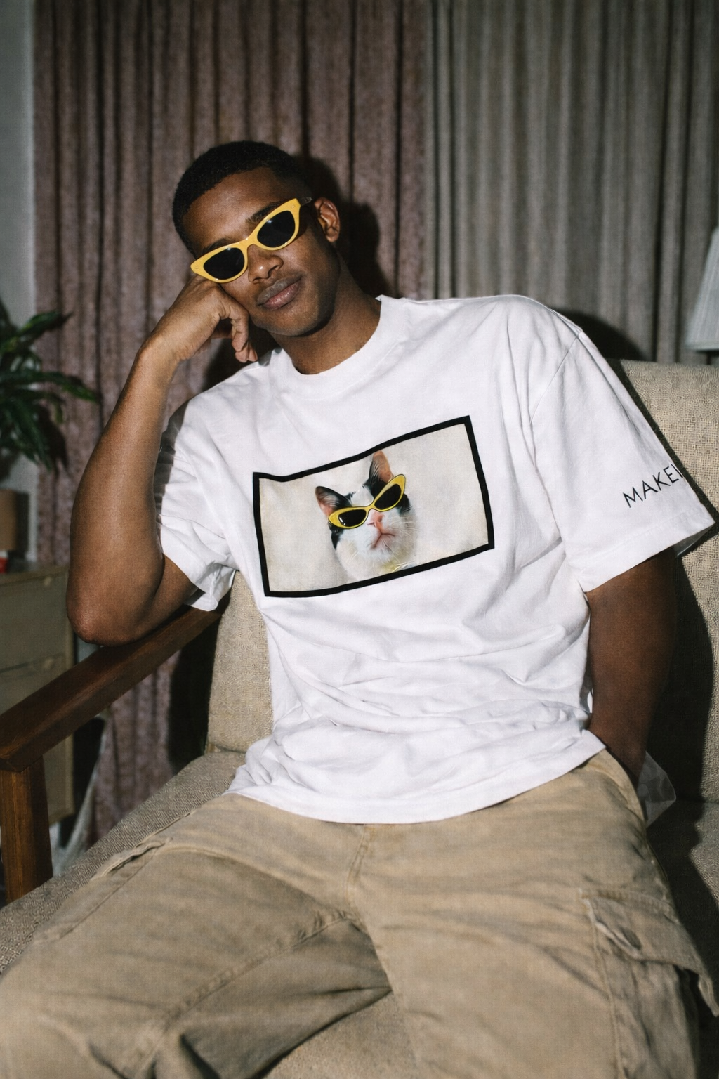 Cat Frame- Meow Protocol Oversized T-Shirt