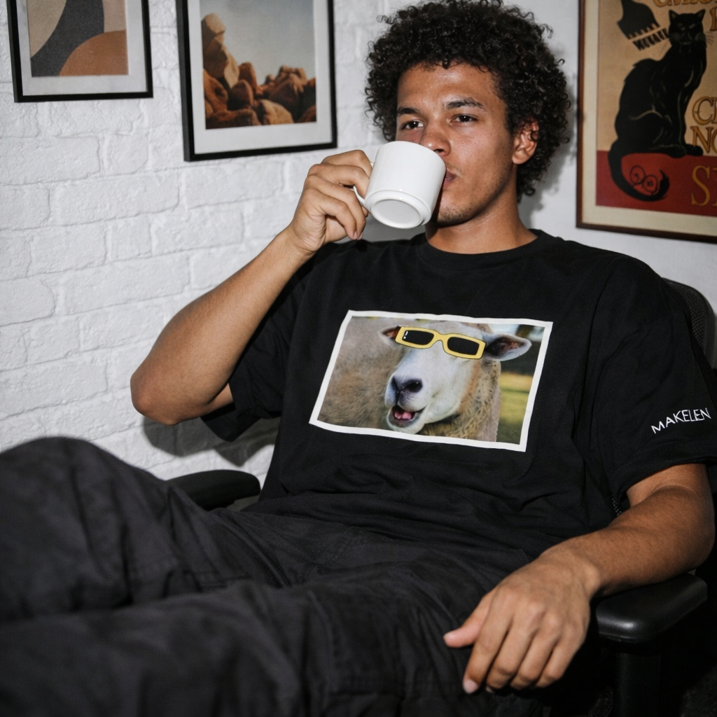 Sheep Frame- Rebel Protocol Oversized T-Shirt
