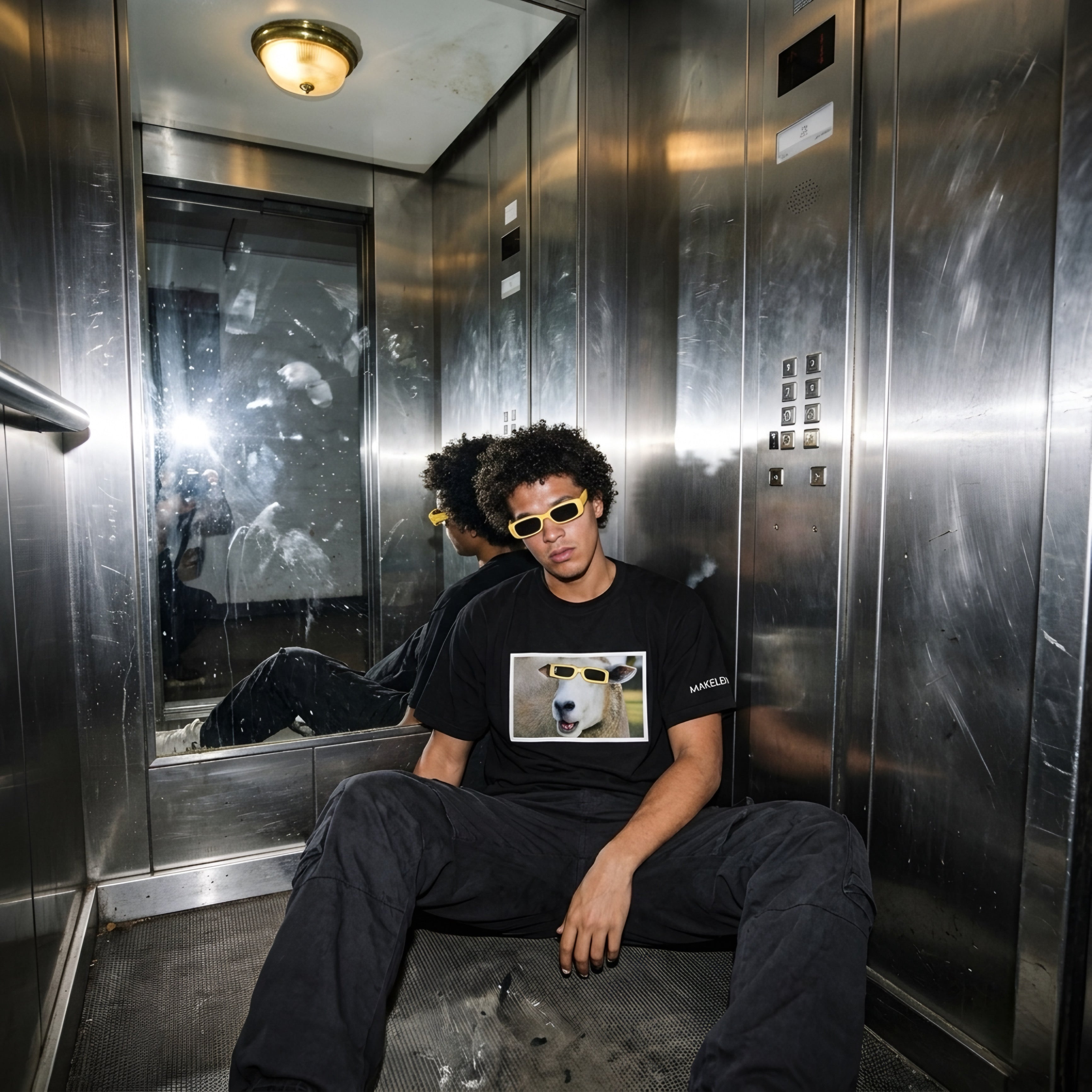 Sheep Frame- Rebel Protocol Oversized T-Shirt