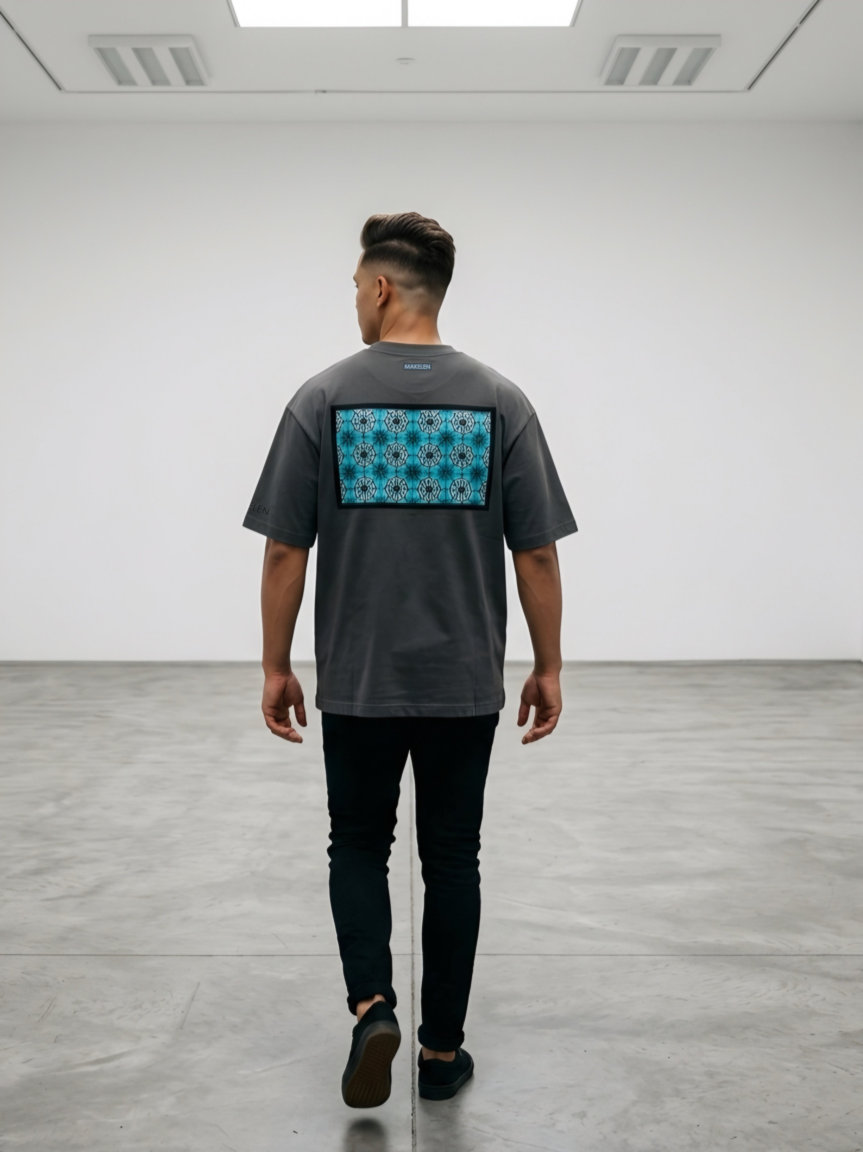 Blue Medina- Moroccan Tile Series Oversized T-Shirt