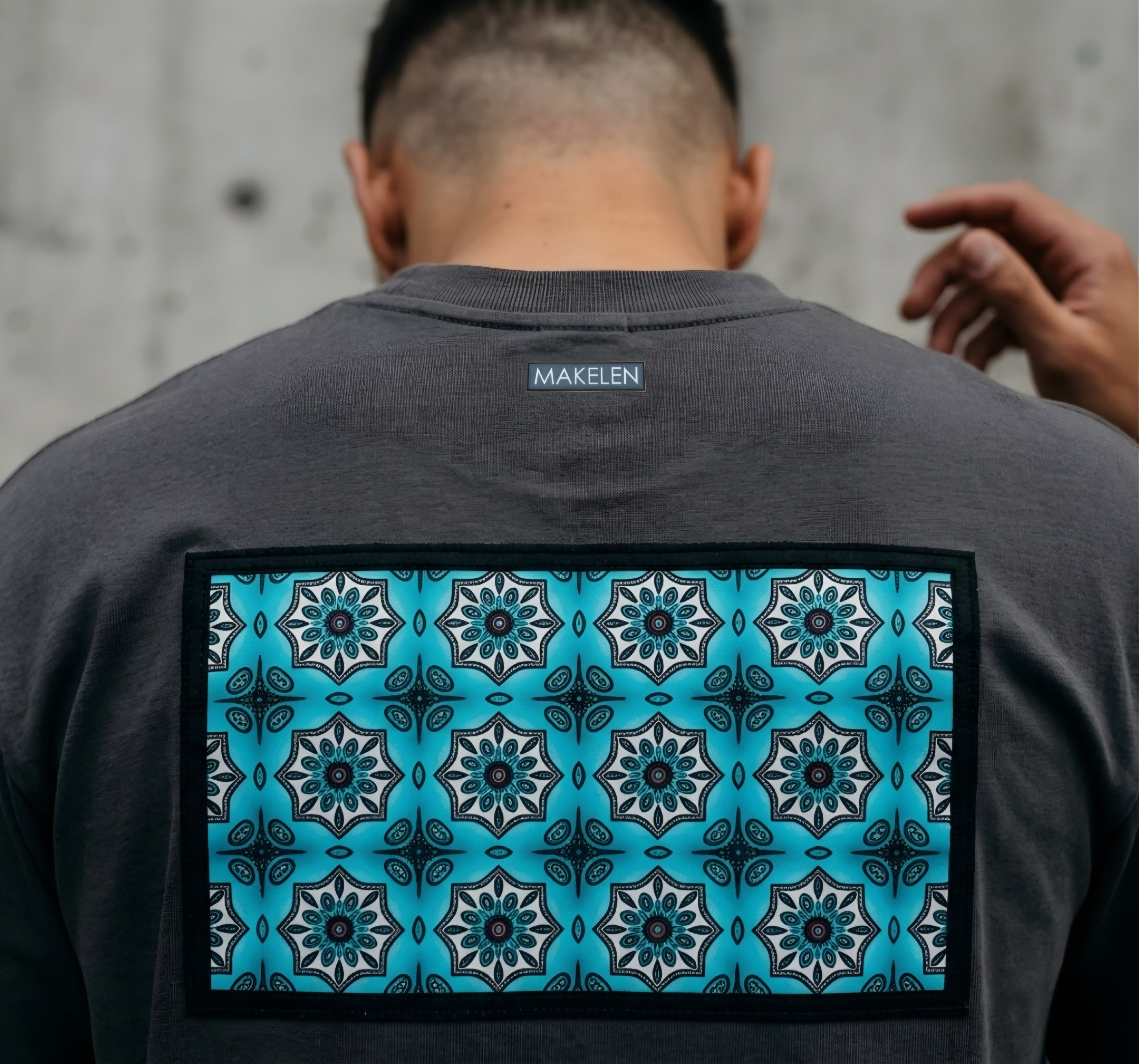 Blue Medina- Moroccan Tile Series Oversized T-Shirt