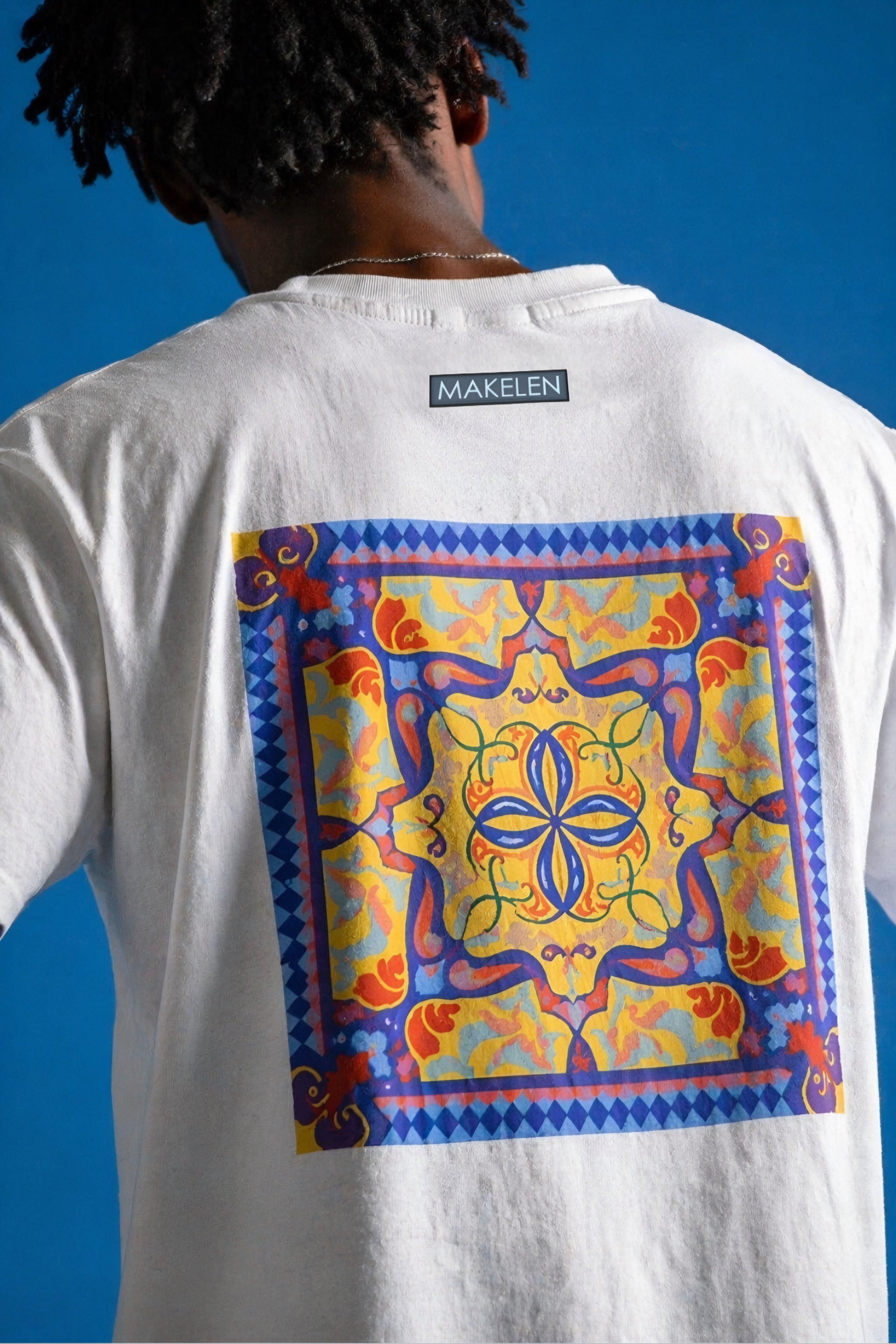 Sunburst Geometry- Moroccan Tile Series Oversized T-Shirt