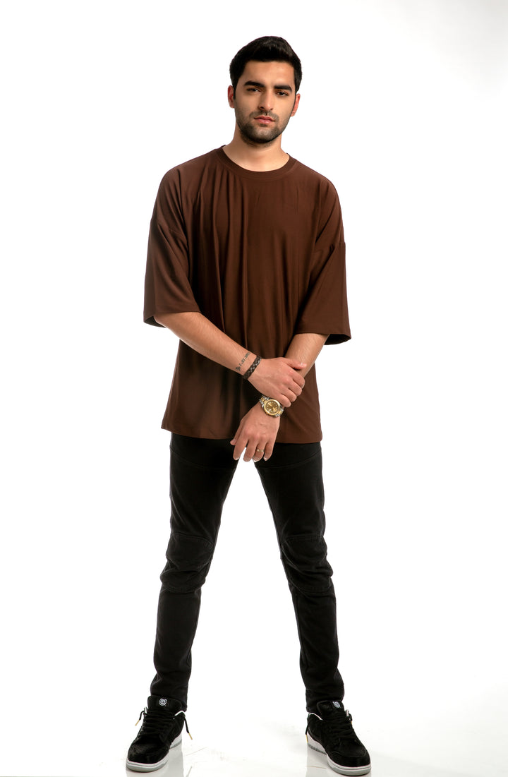 Deep Brown Oversized T-Shirt