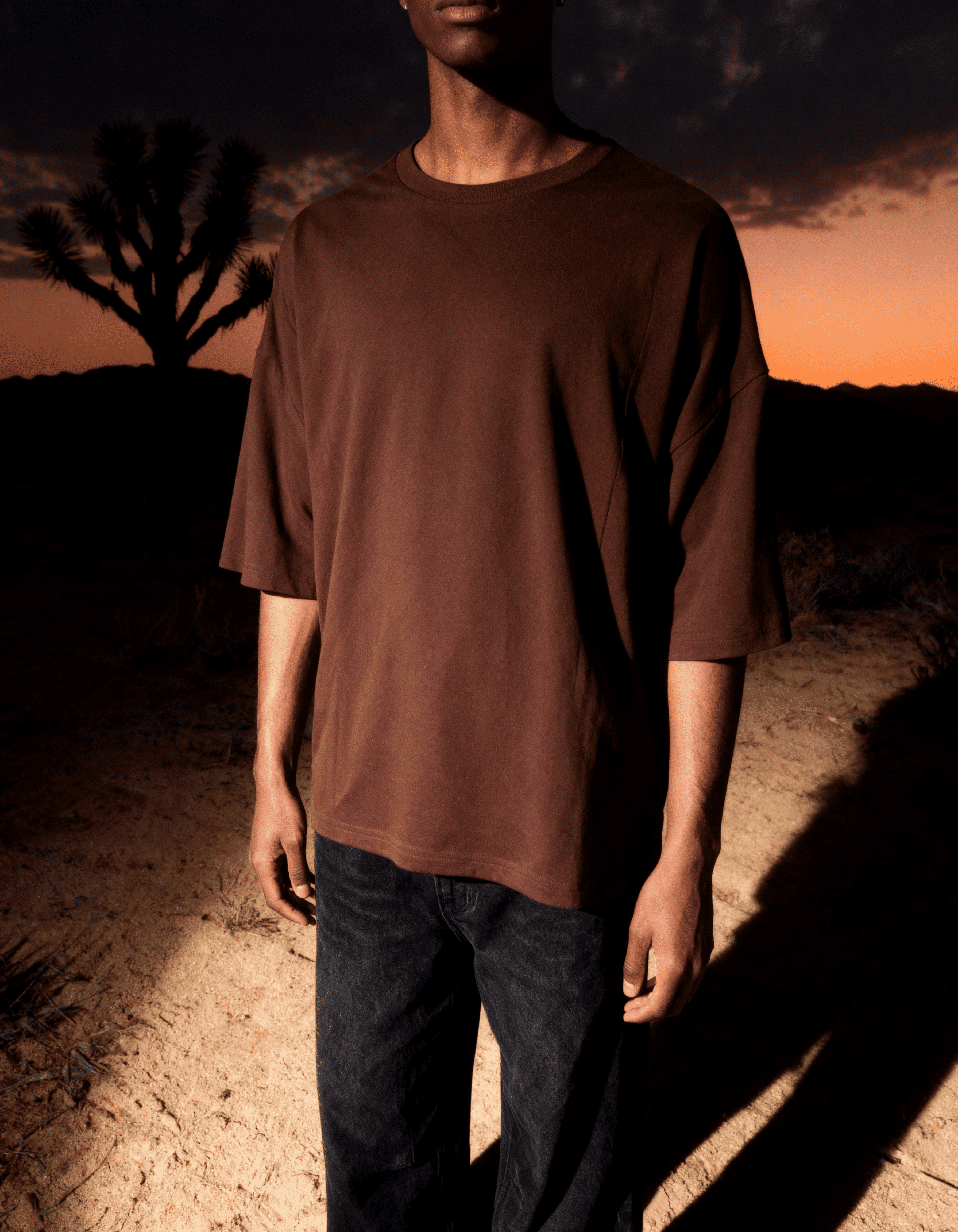 Deep Brown Oversized T-Shirt