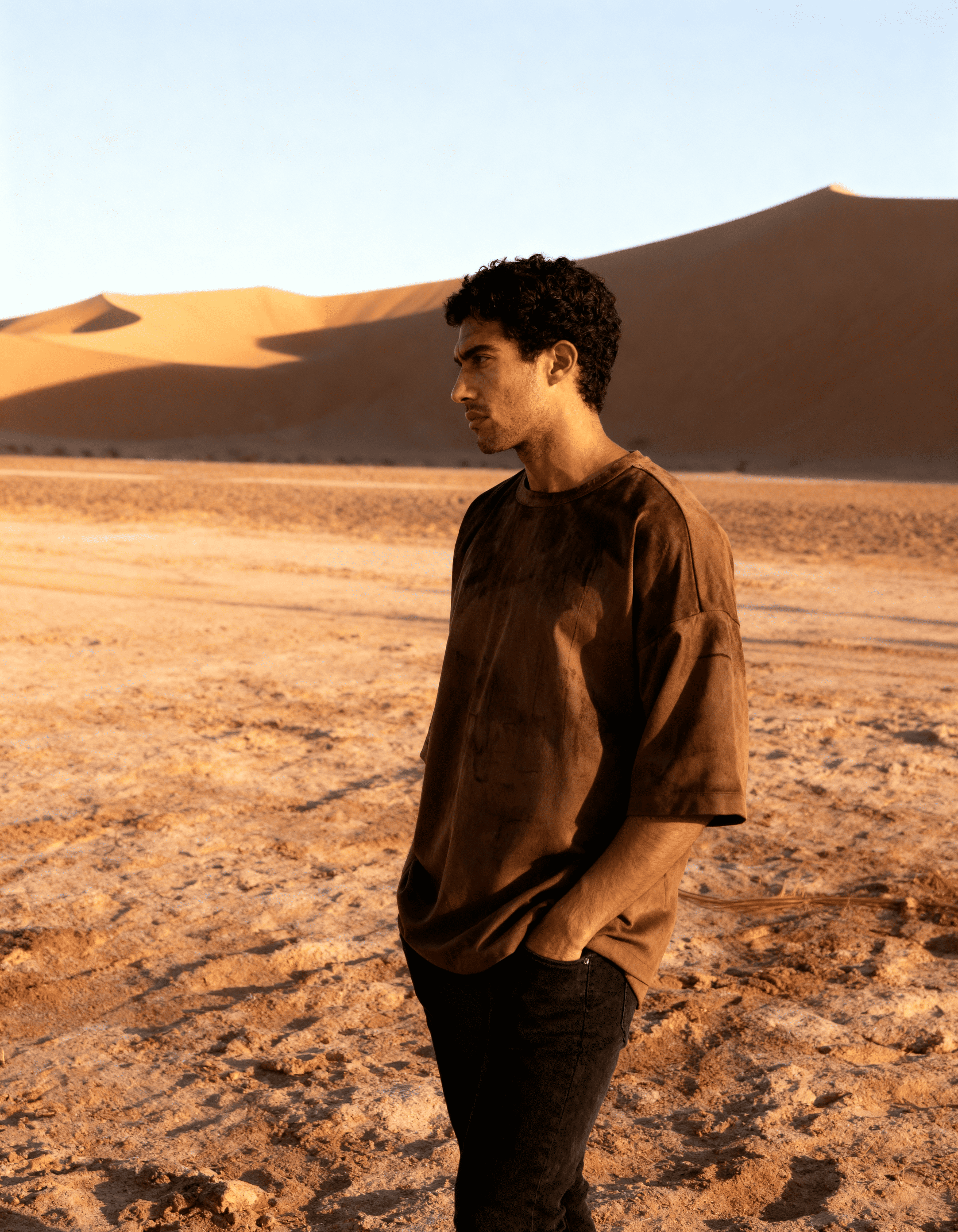 Warm Tan Suede Oversized T-Shirt